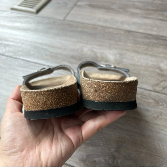 Josef Seibel Silver Leather Buckle Slippers Cognac Made in Germany - Picture 10 of 12